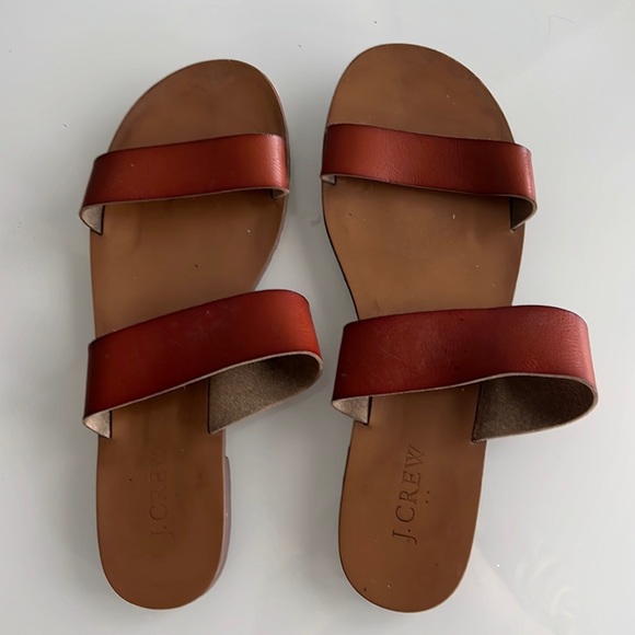 J. crew leather brown sandal sz8